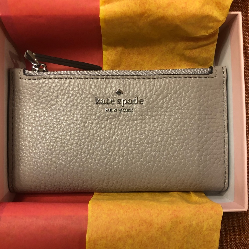 New Kate Spade gray wallet
